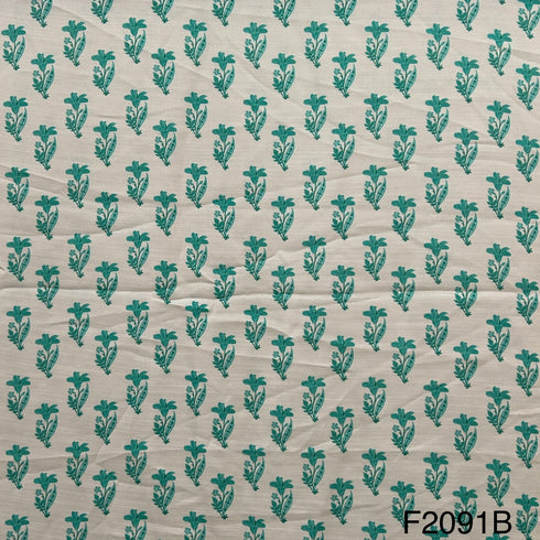 Printed Linen Silk fabric-F2091
